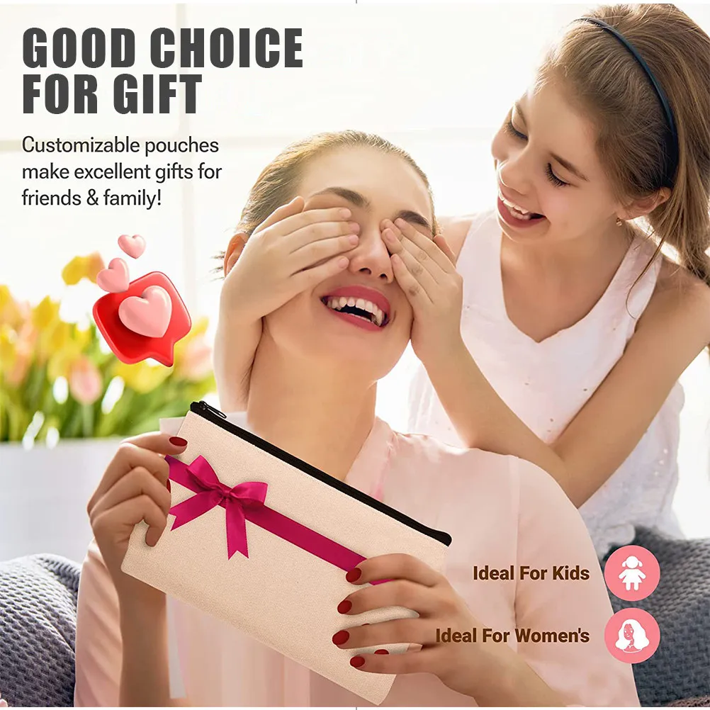 10pcs-diy-heat-transfer-blank-canvas-pencil-cases-sublimation-makeup-bags-zipper-toiletry-organizer-storage-travel-bags