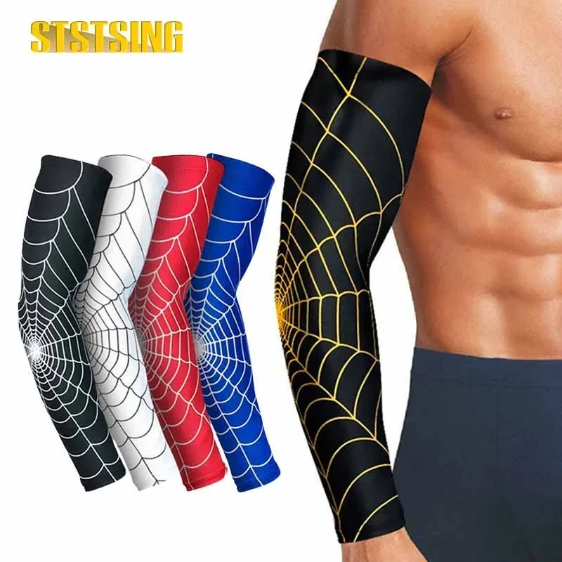 

1Pcs Elasticity Arm Sleeves UV Protection Sleeves Compression Sports Long Sleeves Cycling Hiking Golf Fishing Elbow Sleeves