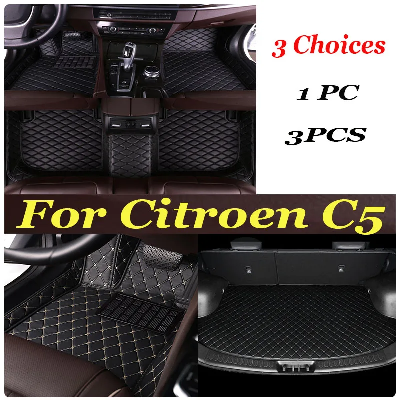 

Car Floor Mats For Citroen C5 Aircross 2018~2022 Leather Mat Durable Pad Auto Rugs Carpets Interior Parts Car Accessories 2019