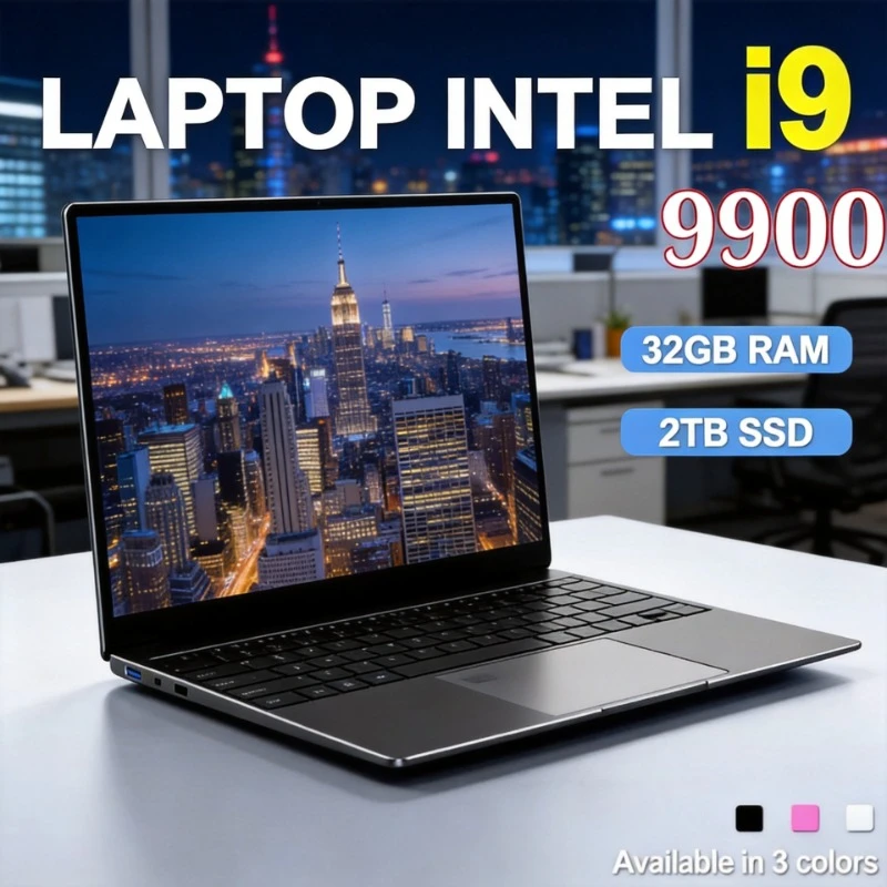 

LENO Intel Core i9 9900 15.6" Ultra Slim Notebook – 32GB RAM, 2TB Storage, Windows 11,1920×1080 HD, Gaming PC Office Computer