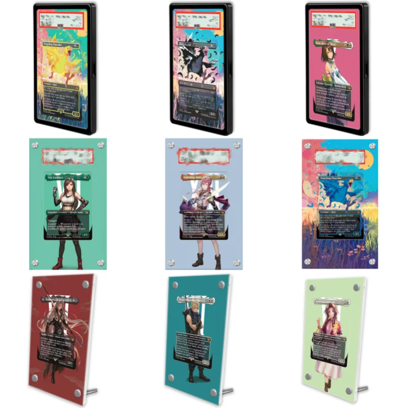 عرض فني لبطاقات TCG السحرية فاينل فانتسي FF كلاود تيفا أنيمي لعبة توسيع عشاق الفن الهدايا حافظة واقية من الأكريليك ذاتية الصنع #1