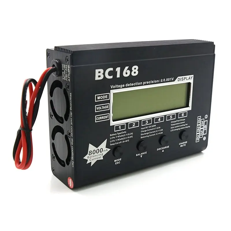 BC168 1-6S 8A 200W For Lipo Battery Super Speed LCD Intellective Balance /Discharger For Rc