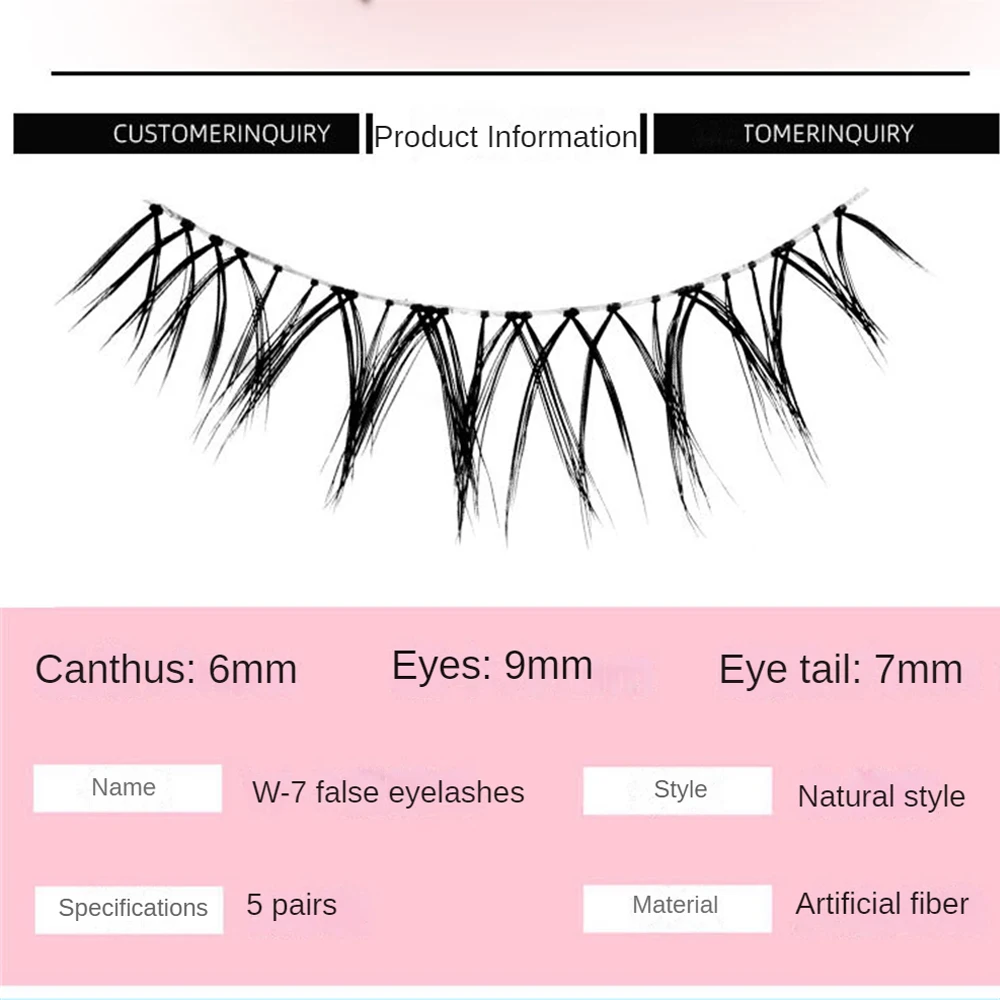 Extension ciglia fibra artificiale soffice e morbida 5 paia trucco ciglia finte naturali ciglia di visone riutilizzabili Non irritanti