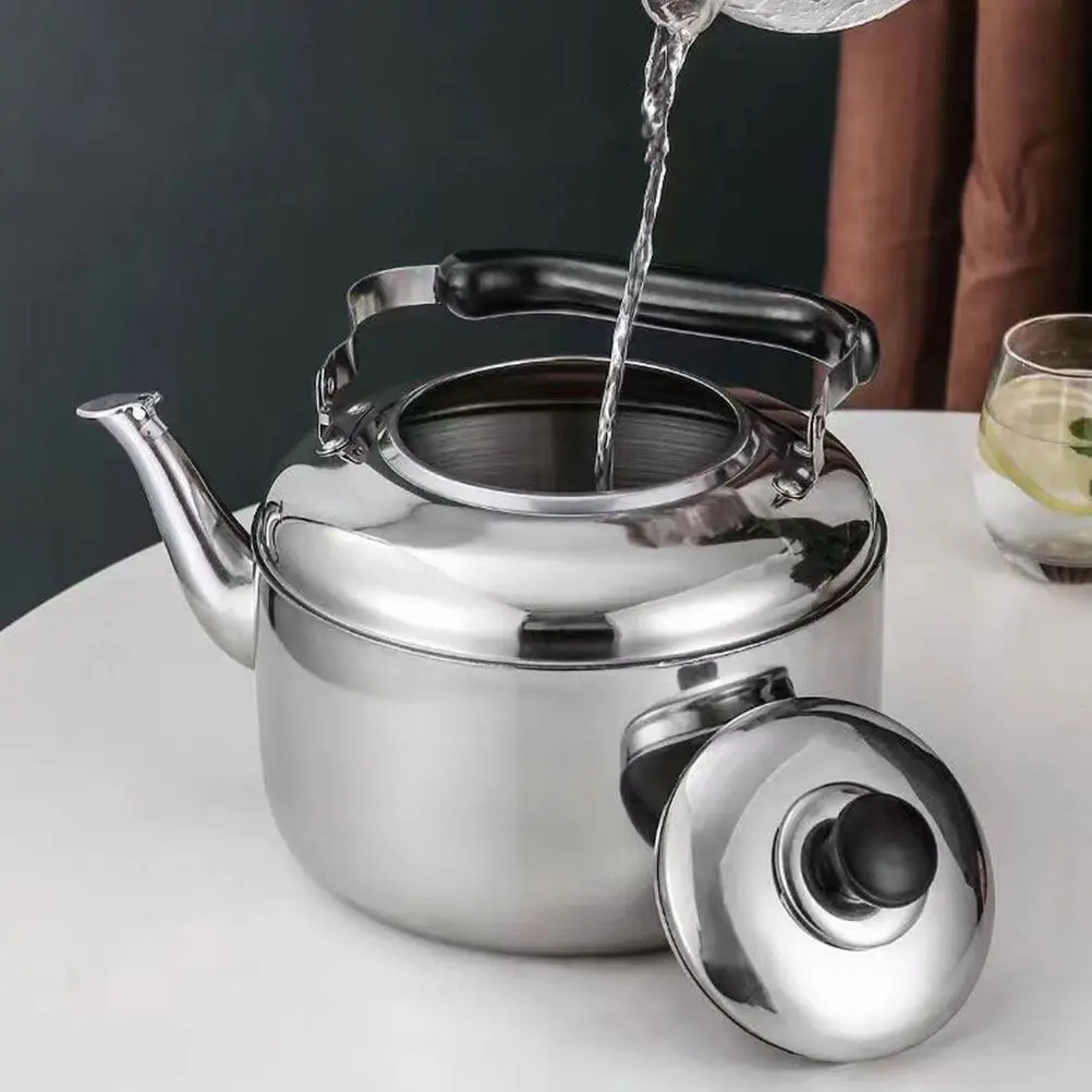 

Whistling Tea Kettle Stainless Steel Stovetop Induction Compatible Loud Sounding Camping Electric Household Water Heating Teapot
