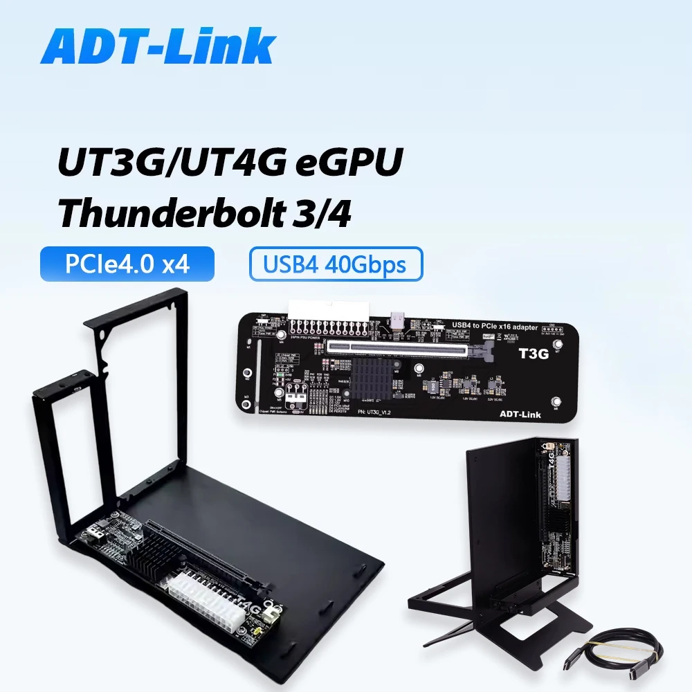 

UT3G UT4G External Graphics Card Dock Station for Thunderbolt 3/4 USB4 To PCIe 4.0 X16 eGPU Adapter NUC ITX STX Notebook Bracket