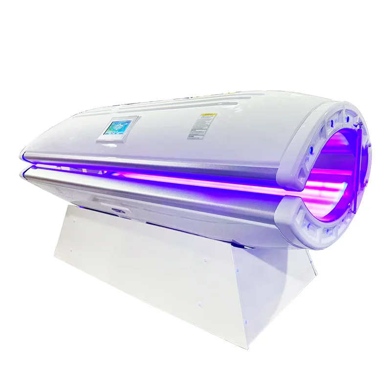 Full-Body Lying Tan Booth with Even Coverage, Indoor Sunbathing Equipment, Beauty Salon Tanning Bed, UV Tanning Cabin