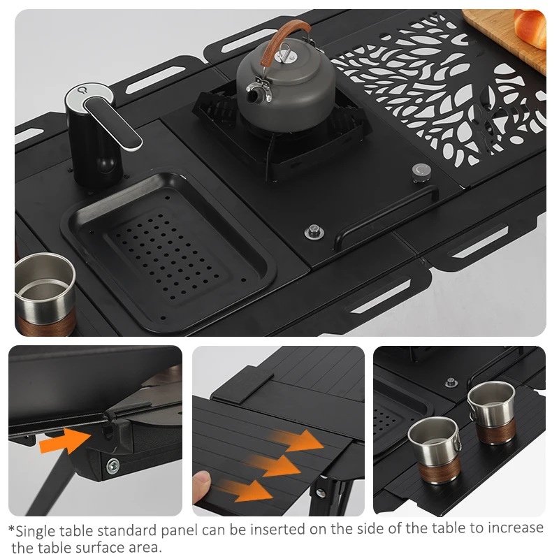 New Arrival Outdoor Grill Table 5 Unit Aluminum IGT Table Portable Ultralight Aluminum Alloy Korea Camping Bbq Table