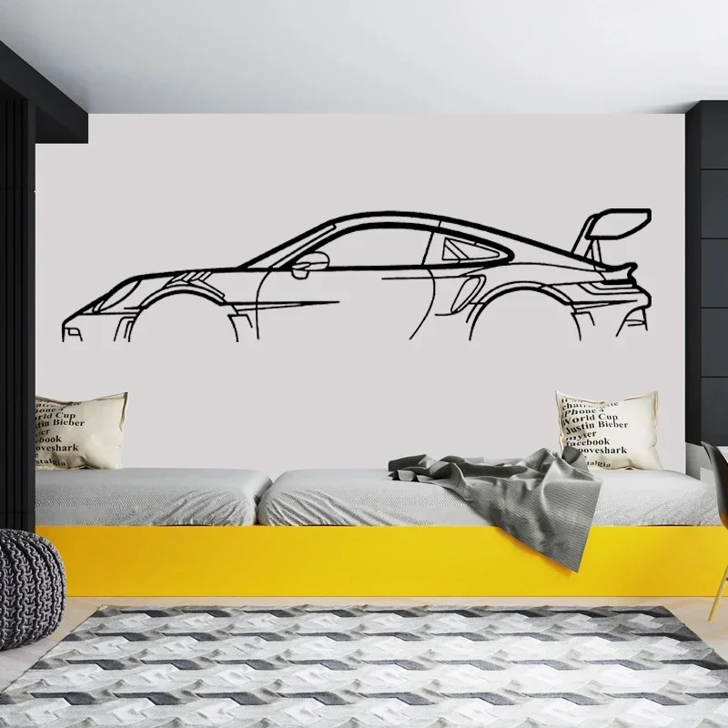 Car Silhouette Wall Art Sticker Vinyl Home Decor Automotive Service Center Garage Car Beauty Shop Decoration Decals Murals S610