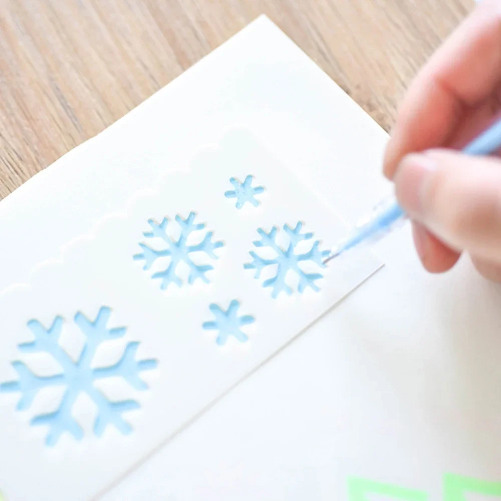 8Sheets DIY Drawing Tool Hollow Lace Ruler Weather Animal Flower Boat Leaf Scrapbook Lace Template Ruler School Stationery