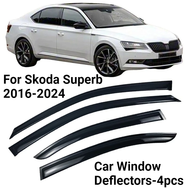 

Дефлекторы для окон автомобиля Skoda Superb 2016-2024, защита от солнца и дождя, аксессуары для защиты от солнца и дождя.