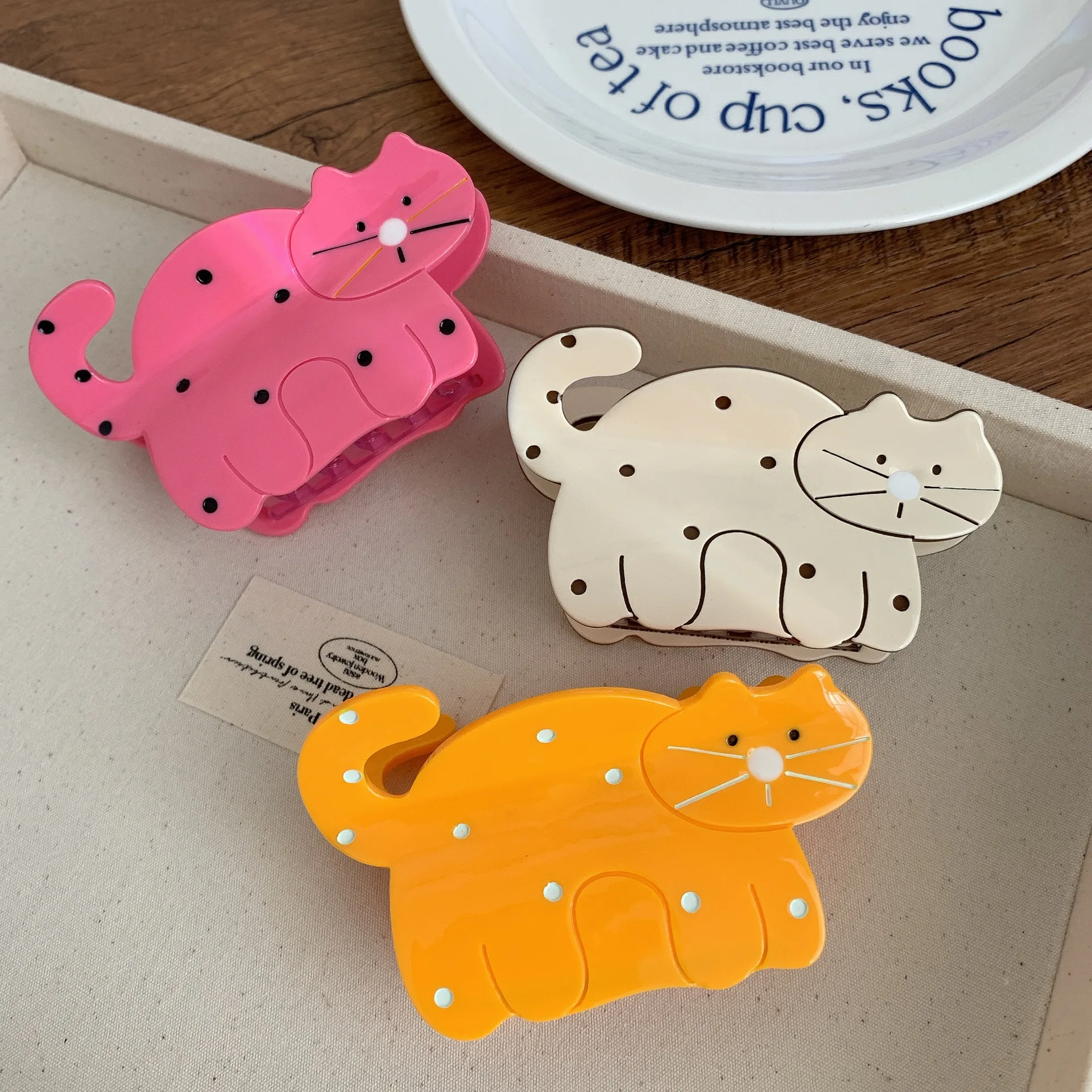 

New Cartoon Cat Hair Claw Cute Kitten Acetate Animal Crab Hair Clip Hairpin for Women Girls Headwear Hair Accessories