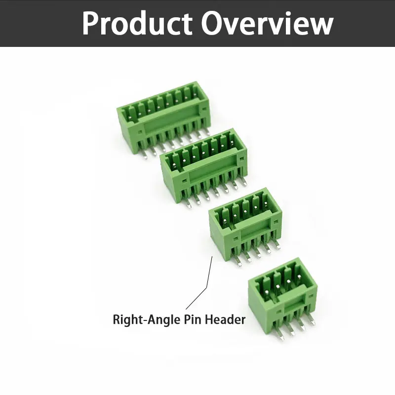 굽은 핀 헤더 PA66 나일론 | 절연 산업용 2.54mm 커넥터 키트 (2P-24P) | 군사/신에너지 호환