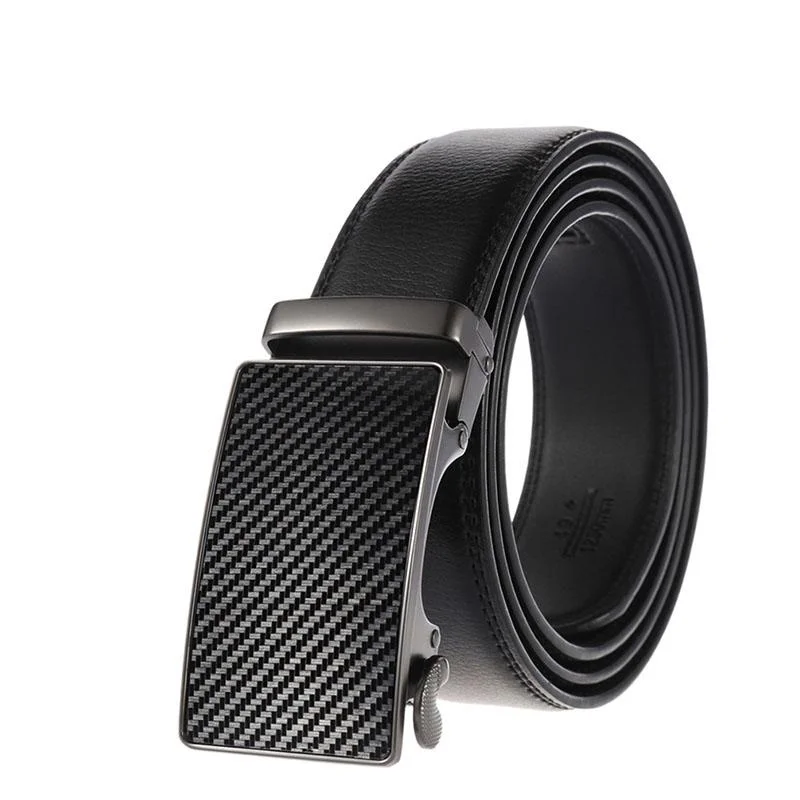 

Automatic Buckle Leather Belts for Men Belt Carbon Fiber Grain Buckle 80-170cm