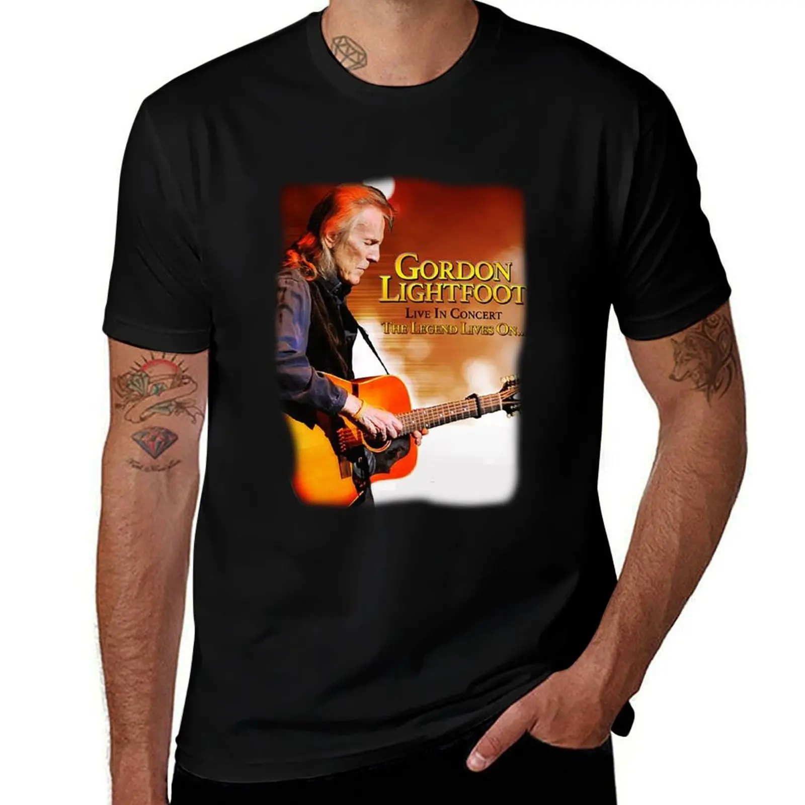 GORDON LIGHTFOOT TOUR 2018 CONCERT T-Shirt Minimalist Casual Short Sleeve Top T-Shirt