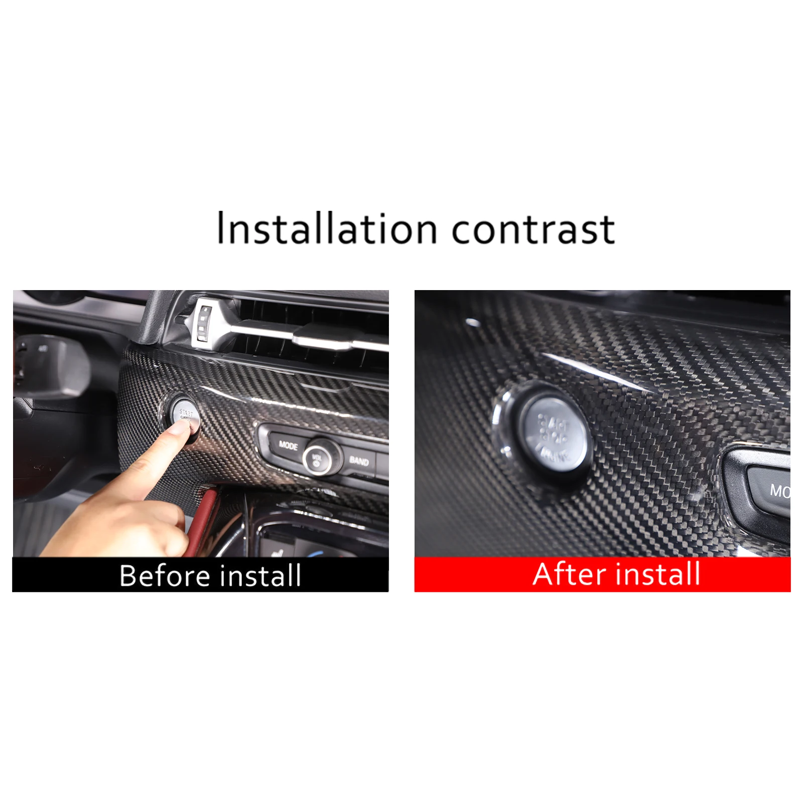 Real Carbon Fiber Car Central Console Panel Trim Cover For Toyota GR Supra A90 MK5 2019-2022 Auto Accessories