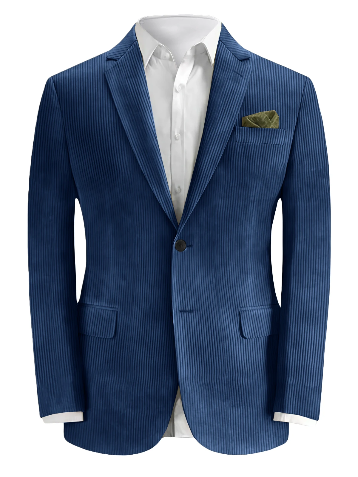 

Formal Corduroy Blazer for Men with Notch Lapel Single Breasted Dinner Jacket Elegant Slim Fit Smoking Suit Coat for Wedding