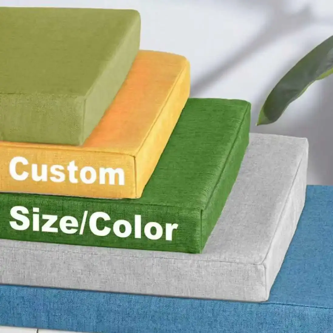 Coussins personnalisés en différentes tailles, couleurs et types, forme, matériau...