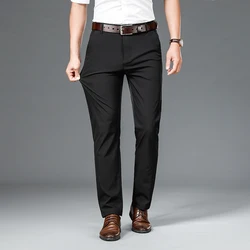 2025 autumn new style Male Pants Stretch Smart Casual Men's Trousers Office Quick Dry Suit Pant Korean Straight Pants