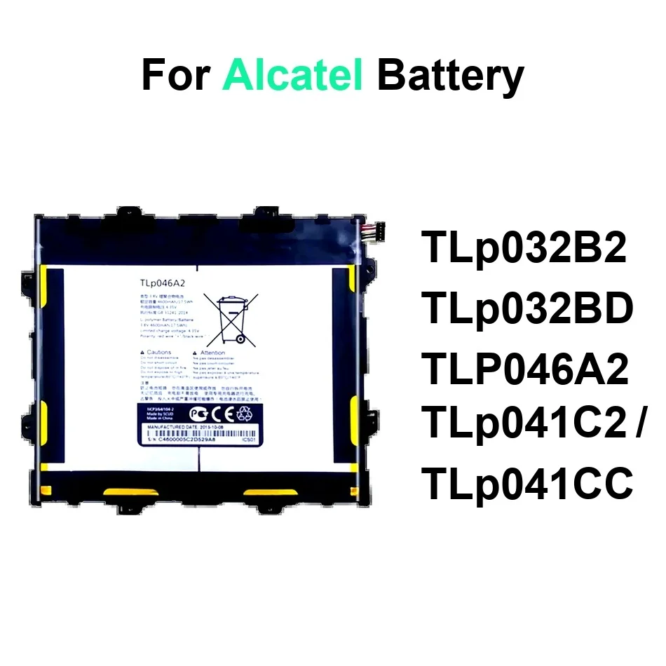 

Безопасный аккумулятор для планшета TLP046A2 Tlp032b2 Tlp032bd Tlp041c2/ Tlp041cc 3240-4600 мАч для Alcatel One Pop 7 8 Onetouch 10