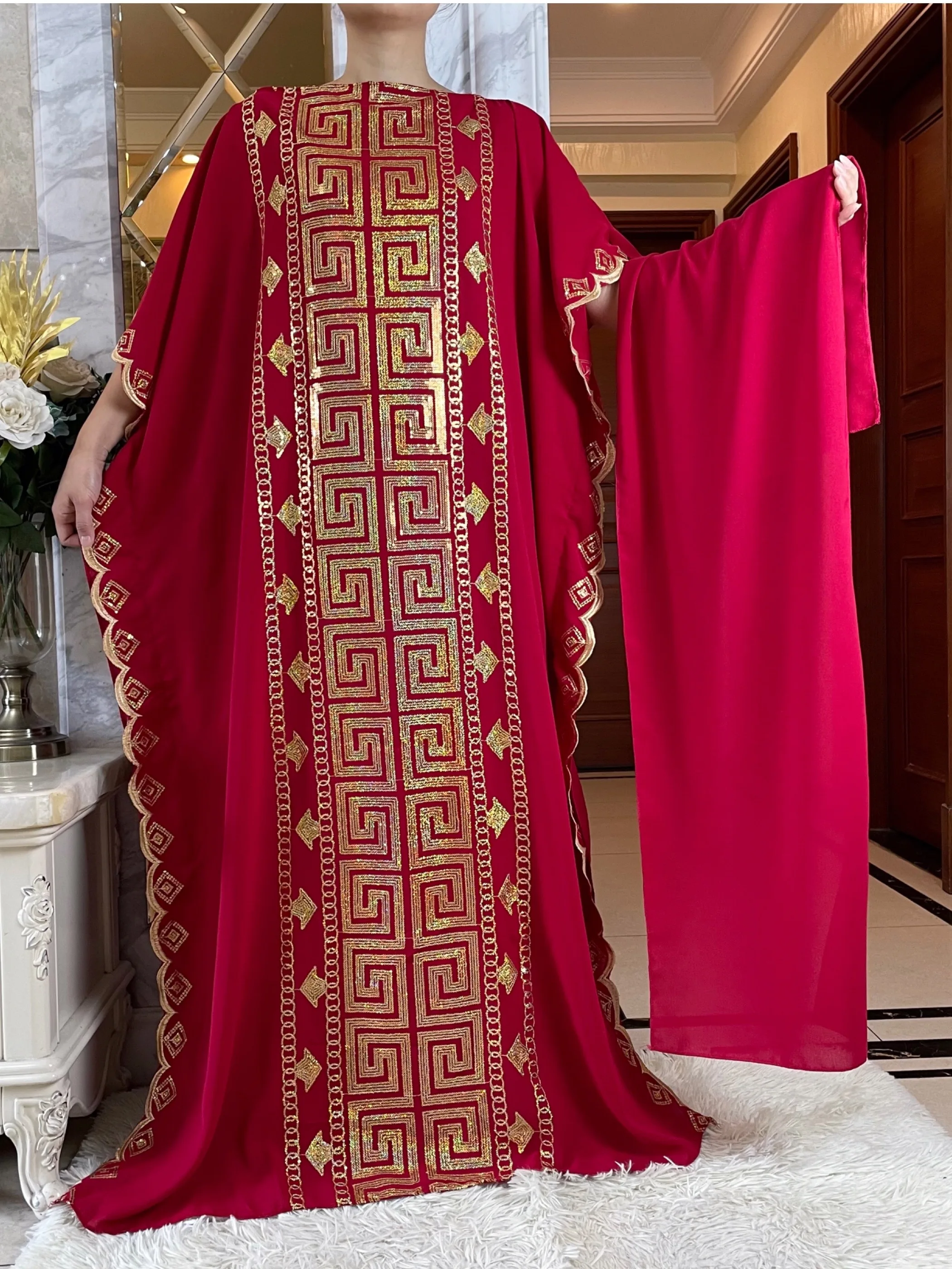 Abaya-Robe de soirée africaine brodée de paillettes pour dame, tissu confortable de haute qualité, nouvelle mode, Dubaï, Turquie, 2021