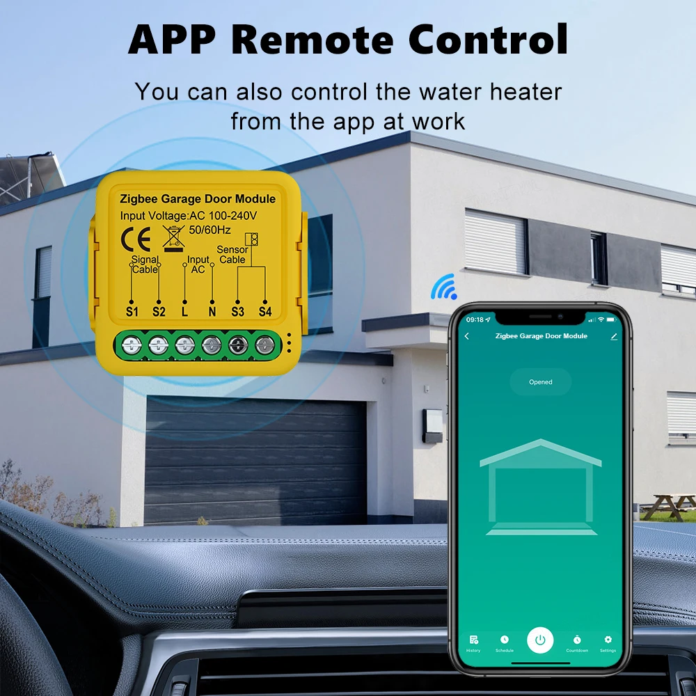 Imagem -02 - Tuya Zigbee-controlador Abridor de Porta de Garagem App de Vida Inteligente Controle de Interruptor Funciona com Alexa Google Home Gateway Necessário