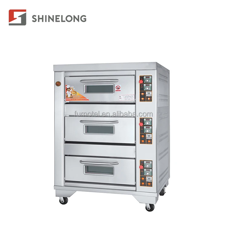 

Shinelong Pizza Deck Духовка Газовая машина для изготовления французского хлеба Коммерческая машина для выпечки хлеба Печь для выпечки