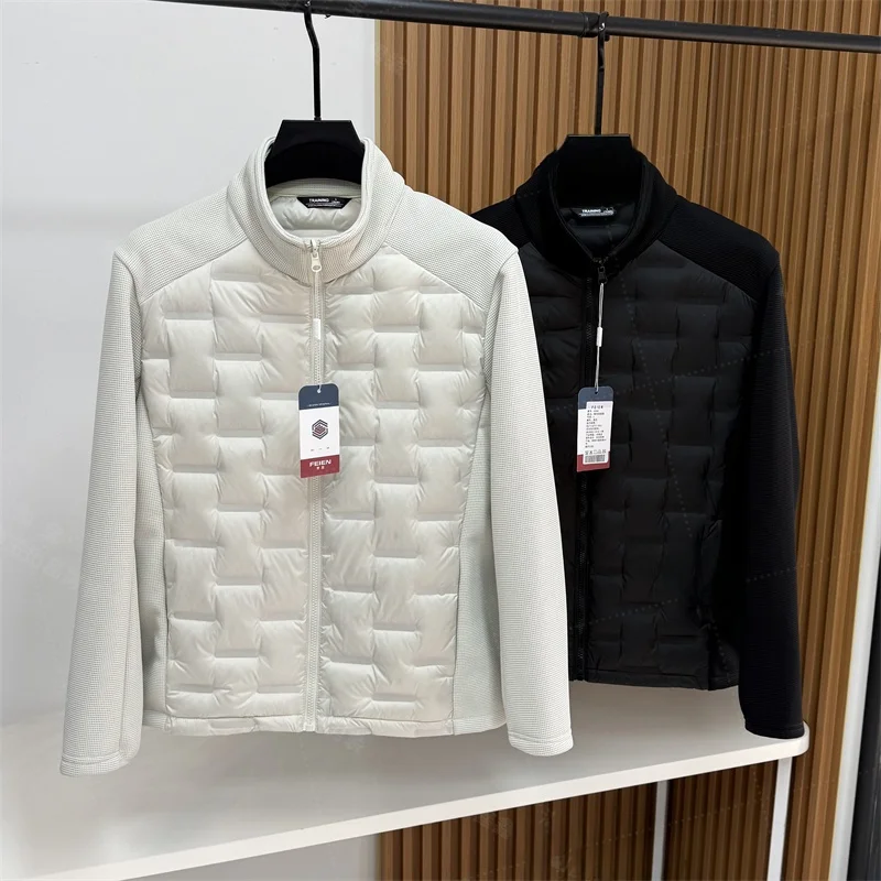 

Мужская уличная пуховая куртка с воротником-стойкой, ветрозащитная, теплая, с защитой от скатывания пуха, средний слой, внутренняя подкладка