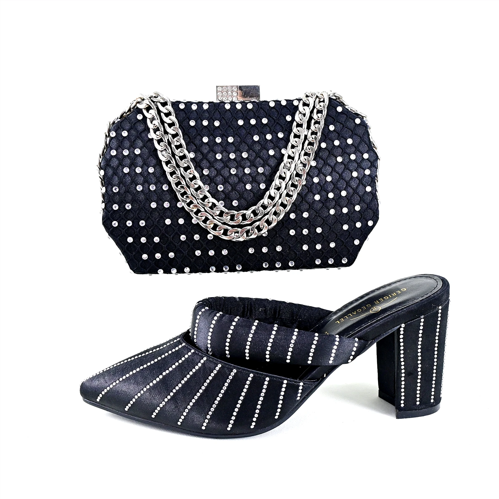 Doershow  beautiful Shoes and Bags To Match Set Italy Party Pumps Italian Matching Shoe and Bag Set for Party shoes!  HRT1-4