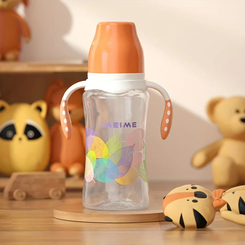 210/300ml Milk Bottle, Wide-Mouthed Feeding Bottle Easy to Grip, Free of BPA, More Suitable for Baby's Small Hands, Baby Feeding