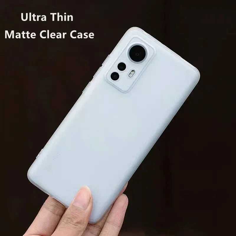 Ultra Thin Case For Xiaomi 12T Pro Mi 12 Lite 12S 12X Mi12S Mi12X Matte Transparent Phone Case Soft Silicone Simple Cover Funda