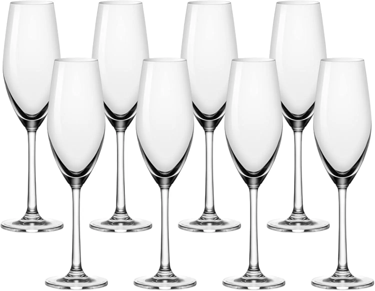 

Champagne Flutes, Sondria 7 Ounce Champagne Glasses, Set of 8