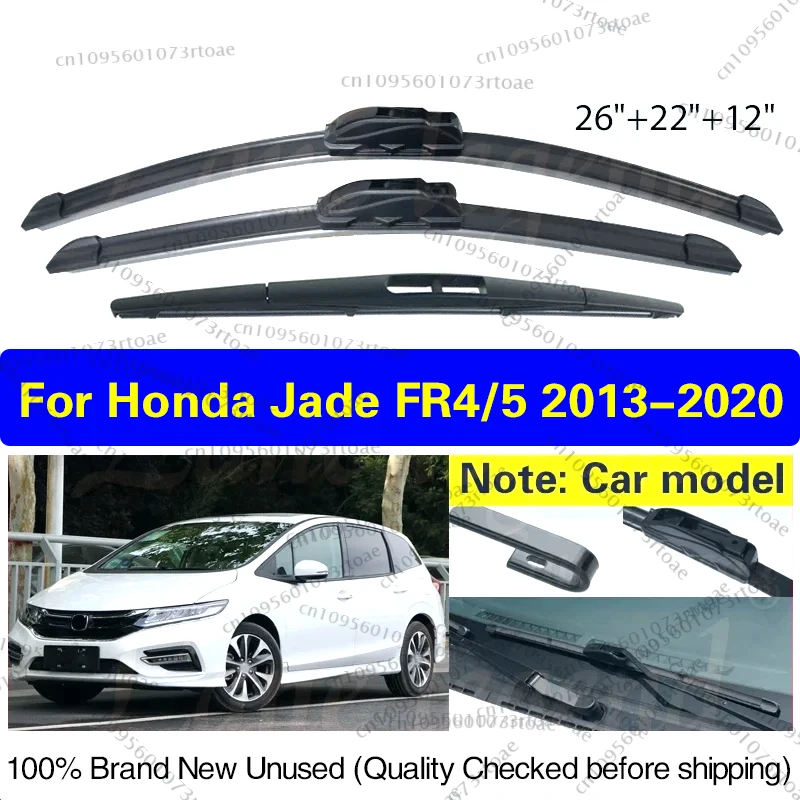 

For Honda Jade FR4 5 2013-2020 High Quality Wiper Front Rear Wiper Blades Windshield Windscreen Car Accessories 26"+22"+12"