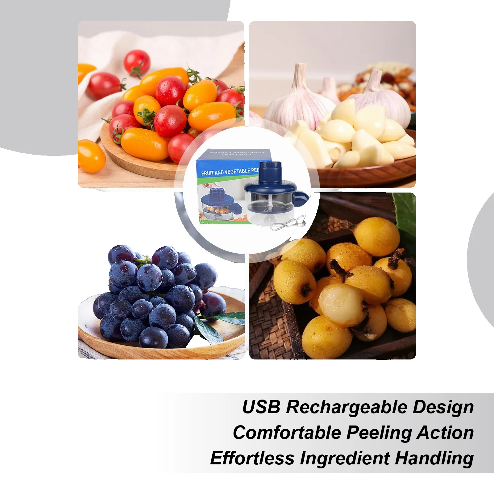 

Автоматическая электрическая машина для очистки винограда, томатов черри и мелких ягод, безконтактный очиститель кожуры