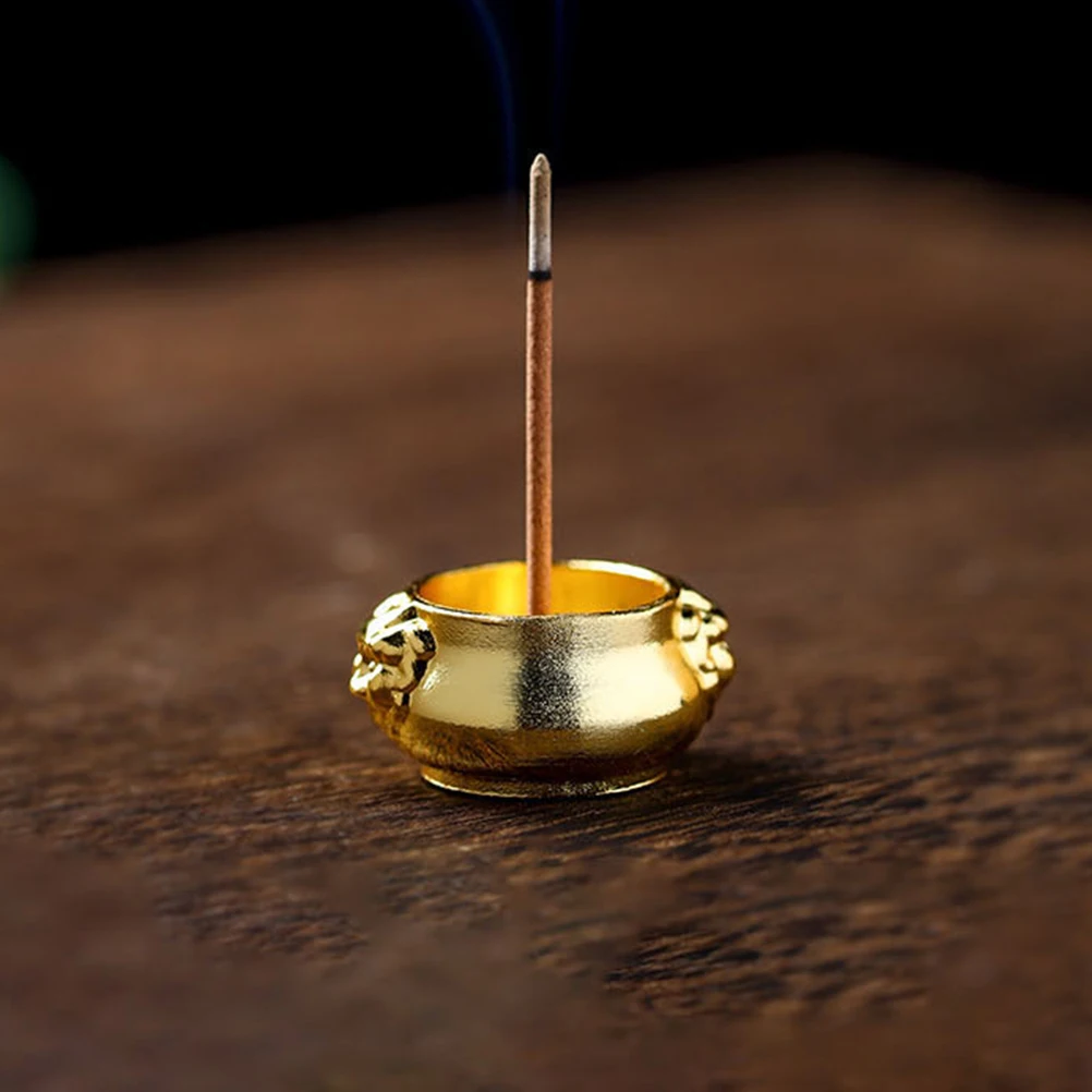 

2pcs Brass Incense Burner Censer Tower Bowl For Meditation Sleep Aroma Therapy Room Office Yoga Decor Alloy Stick Holder Home