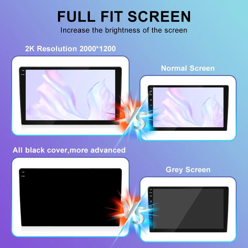 TS10S 2000*1200 2K QLED Screen Android 14 Car Stereo GPS Navigation 2Din Radio with Amplifier & Carplay 360 Auto Radio view 4