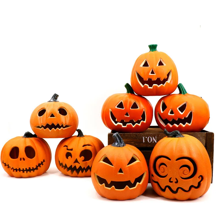 Halloween pumpkin lamp hollow LED luminous funny shopping mall park indoor and outdoor decoration props ornament