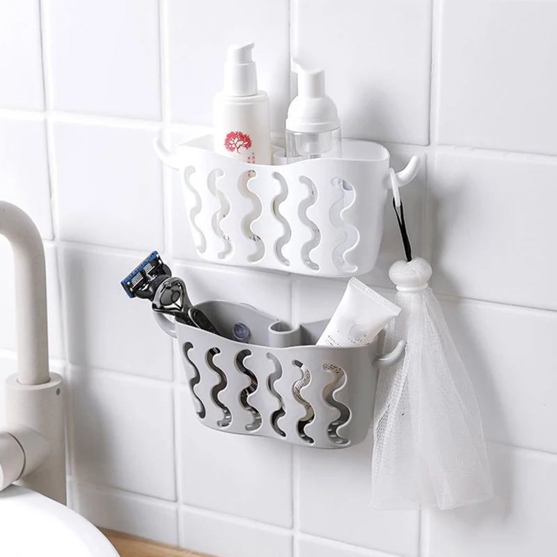 Kitchen Sink Sponge Holder Suction Cup Sink Organizer Rag Drain Rack Bathroom Punch-Free Toothpaste Toothbrush Storage Holder