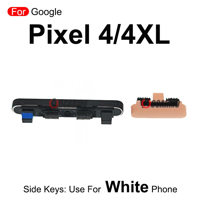 For Google Pixel 4 XL 4XL Side Button Keys Power On Off Volume Button Replacement Parts Use For Black White Orange Phone