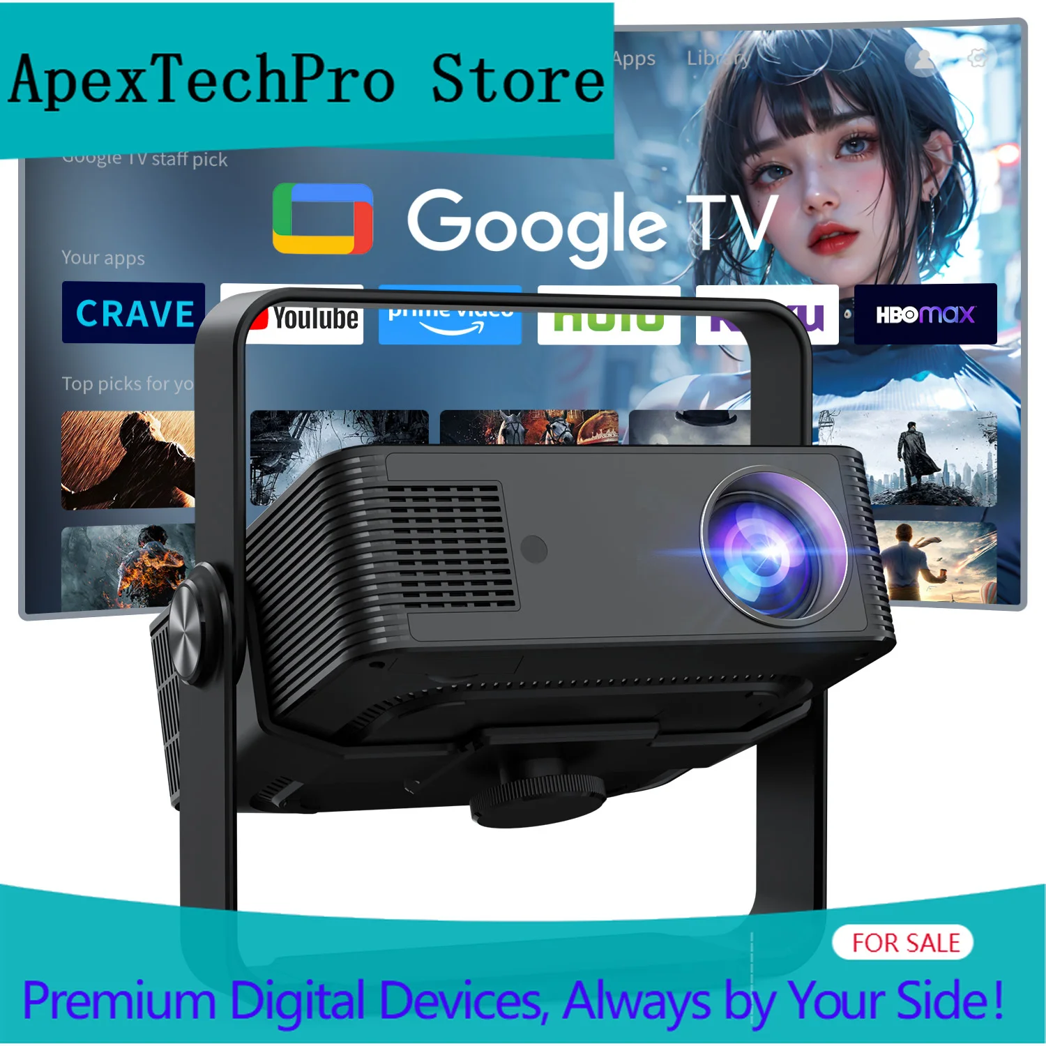 Smart Home X10 - Proyektor Portabel ApexTPXnano 4K Android13 1080P