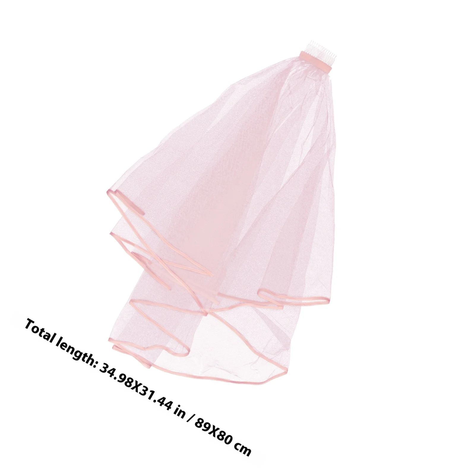 Véu de noiva curto de cetim, camada dupla, leve, faixa de cabeça para casamento, acessórios para festa de despedida de solteira, véu pequeno