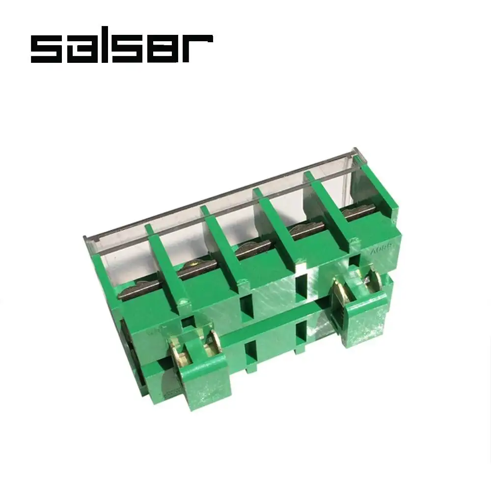 (2PCS) JF5-6/5 Copper Terminal blocks 40A/5P 660V Universal DIN Rail Mounted Wire Dual Row connector 2.5-6mm2
