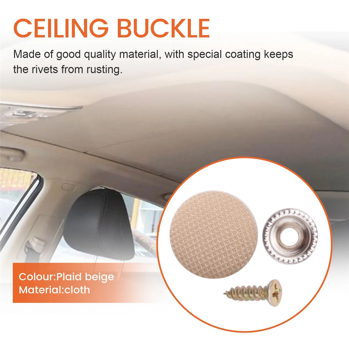 Fiosphscrew Car Plafond Grill, Roof Partners, Structure Snap, RiSALE Retenue, Automotive Sauna Liner, Repair Button, 30Pcs