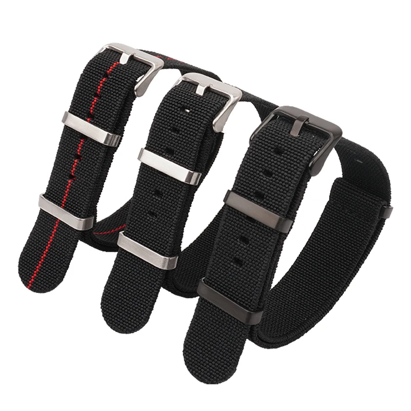 Washable Elastic Nylon Watchband For Seiko 60s French Troops Parachute Bag Nato Strap 18mm 20mm 22mm Outdoor 2026 bracelet