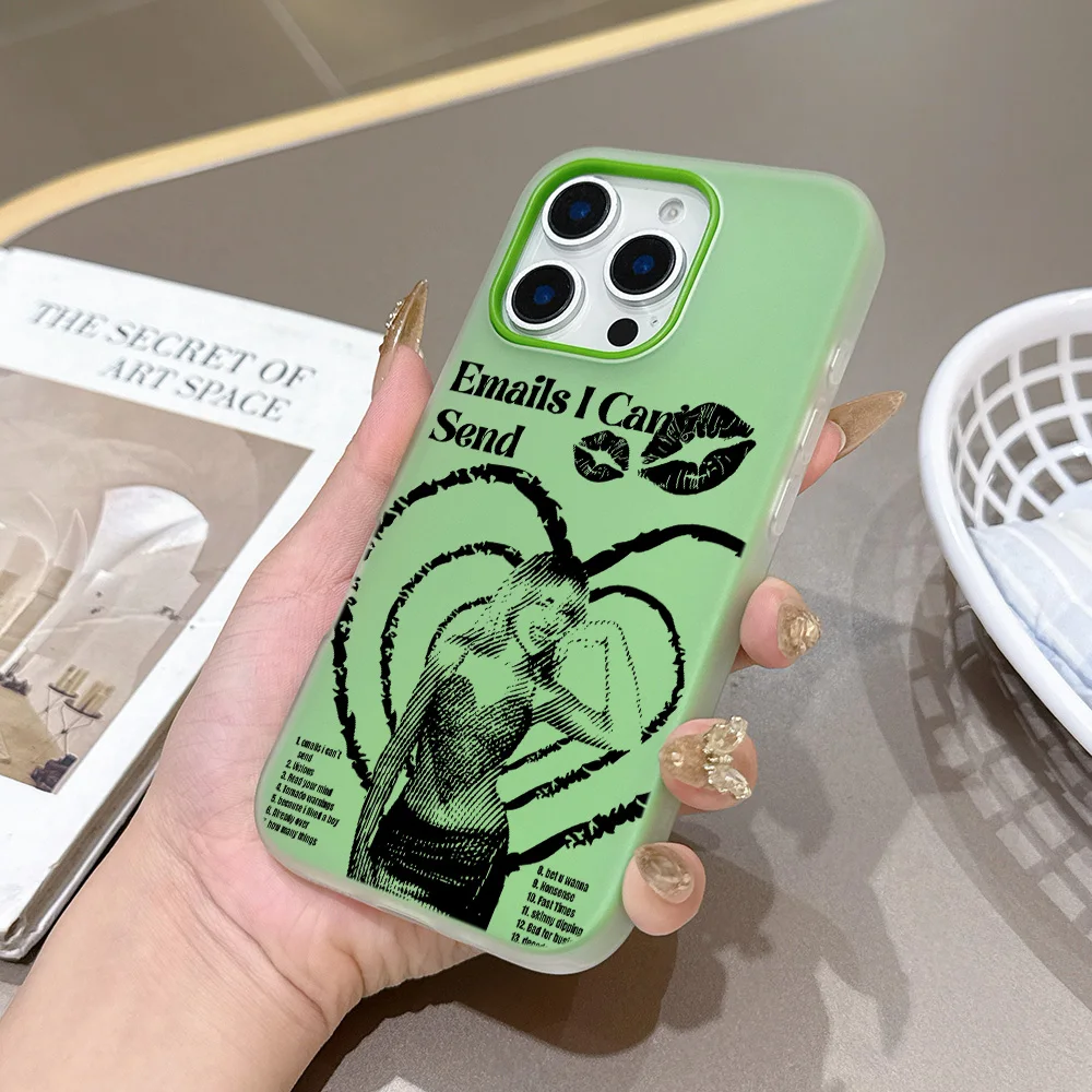 المغني S-سابرينا C-Carpenter للصدمات ماتي كاندي اللون 2 في 1 جراب هاتف لسامسونج S23 S24 S25 زائد الترا إيدج 5G غطاء