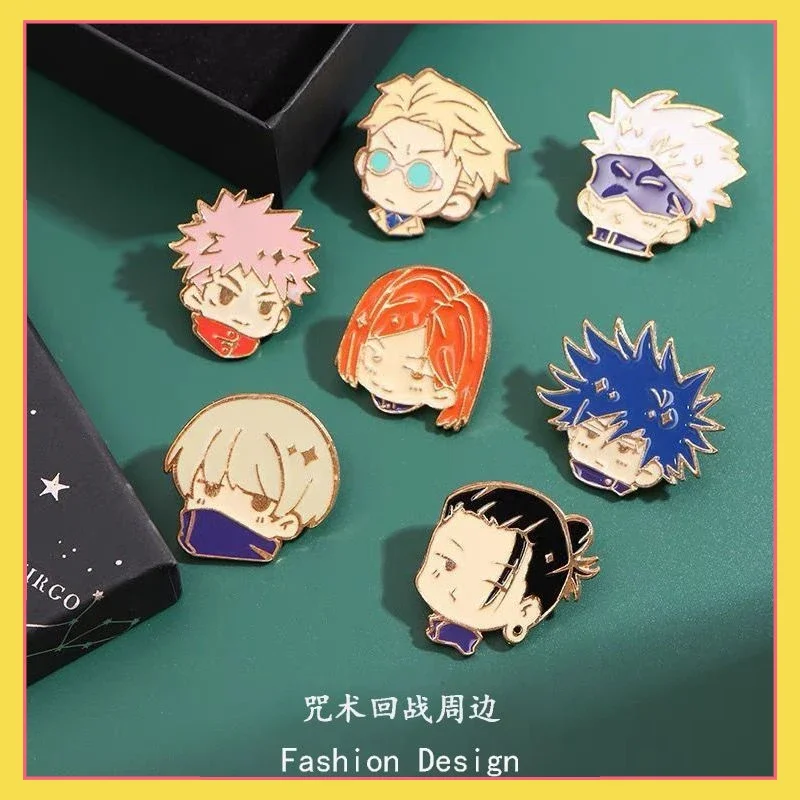 

Jujutsu Kaisen Q-version brooch Satoru Gojo peripheral Inumaki TogeItadori Yuji cartoon anime metal badge accessories