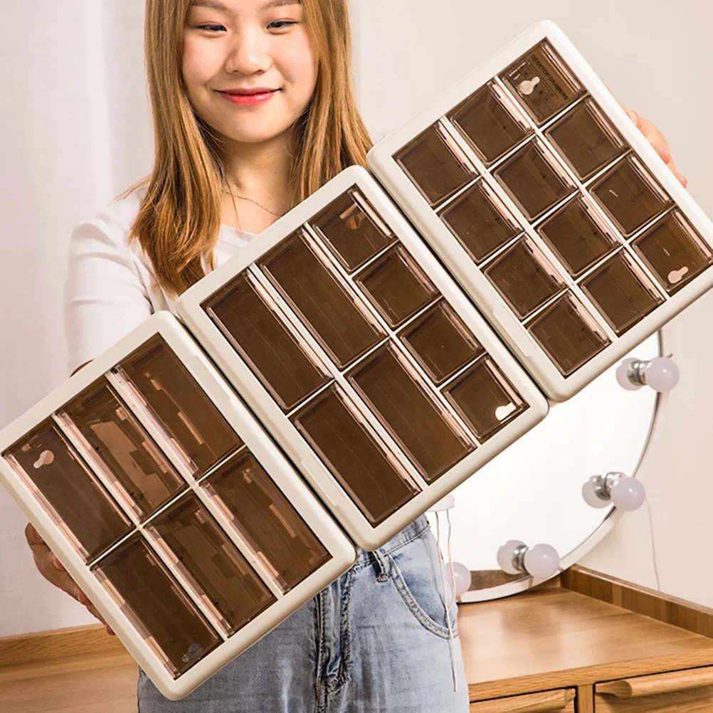 

1 комплект, ящик для хранения ювелирных изделий, многослойный ящик, прочный настольный органайзер, настенный шкаф для хранения для офиса, учебы, дома