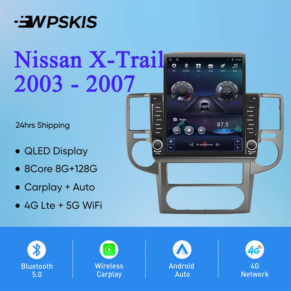 8 núcleos 8 + 128G Carplay Auto Radio Audio estéreo grabadora de cinta HU unidad principal para Nissan x-trail Xtrail 2003 2007 GPS DVD Cassette