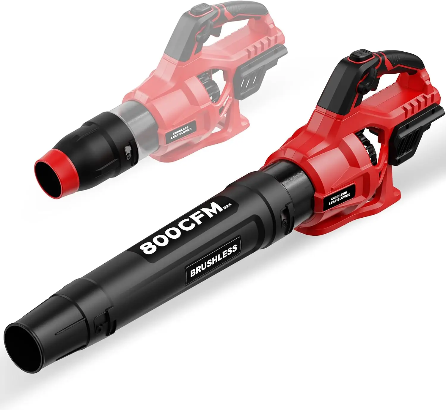 Cordless Leaf Blower, 800 CFM, Battery-Powered, Compatible with 18V Battery Packs