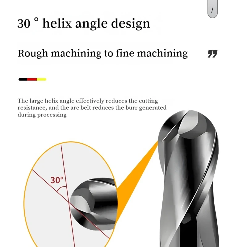 

2 Flute HRC70 Ball Nose End Mill Tungsten Carbide CNC Router Bit R0 5 2 4 6 8 10 12mm Metal Cutter for Stainless Steel