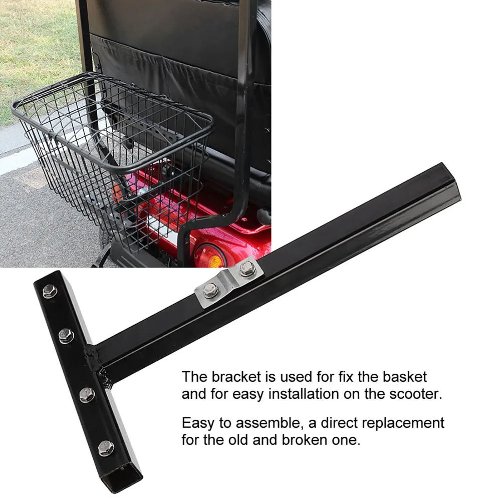 Rear Mount Mobility Scooter Basket Bracket Metal Modification Part Rear Basket Bracket Heavy Duty Cargo Storage Support